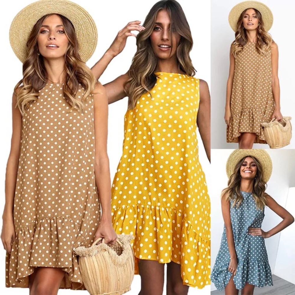 Polka dot loose dress